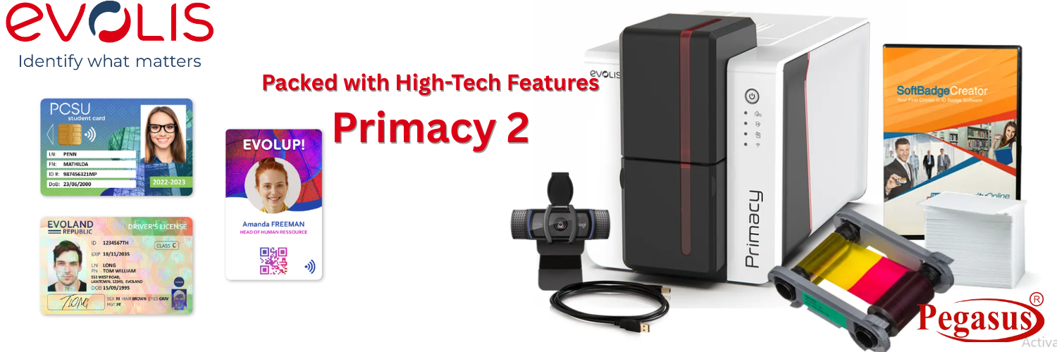 Evolis Primacy 2 Simplex Expert  Printer without option, USB & Ethernet, with Cardpresso XXS software licence